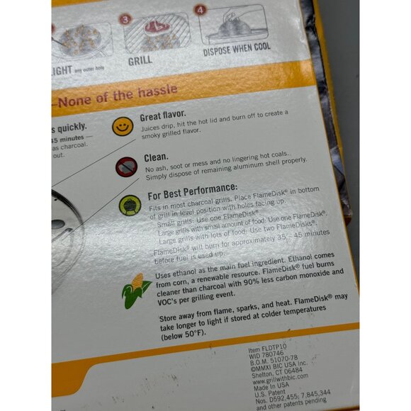 Set of 3 BIC FlameDisk Portable Outdoor Grilling Alternative For Charcoal READ - Picture 8 of 9